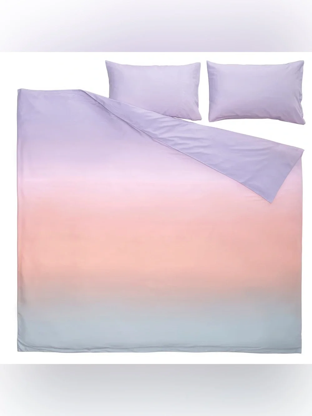 Lavender & Peach Ombré Duvet Cover Set - Full/Queen